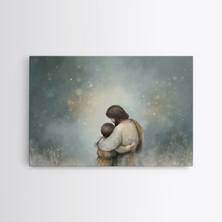 Heavenly Refuge – Framed Canvas Print – Christian Wall Art – Jesus Canvas Art – Christian Art Canvas – Moody Christian Art – Christian Pain