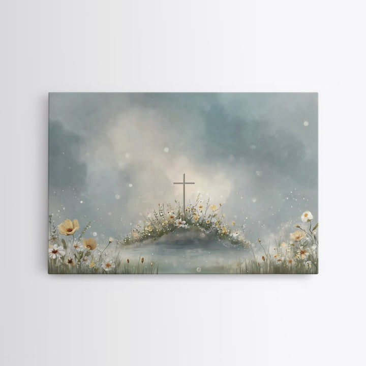 Dawn Of Grace – Framed Canvas Print – Christian Wall Art – Christian Art Canvas – Jesus Painting – Christian Decor – Christmas Art