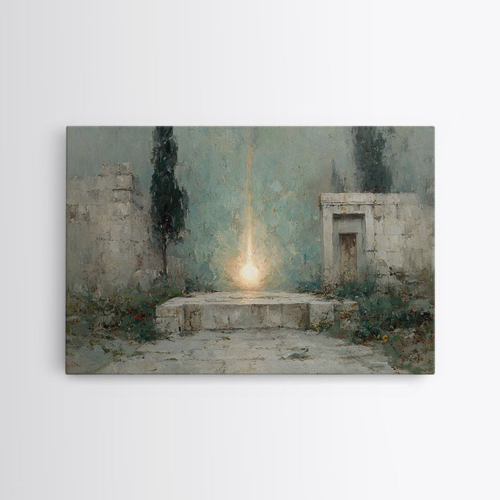 Heavenly Ascent | Framed Canvas Print | Christian Wall Art | Christian Art Canvas | Christian Art Gift | Vintage Christian Art | Jesus Pain