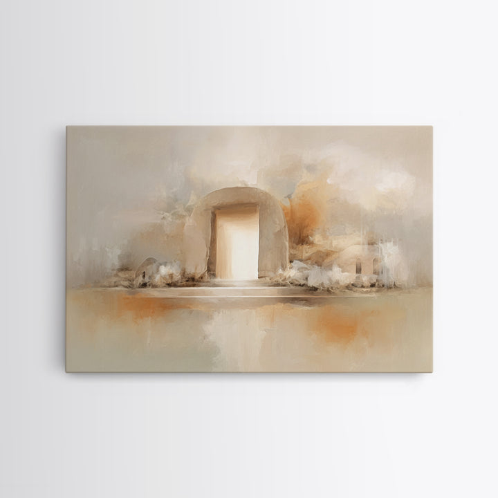 Desert Morning Light, Framed Canvas Print, Christian Art Canvas, Christian Wall Art, Christian Art Gift, Moody Christian Art, Jesus Christm