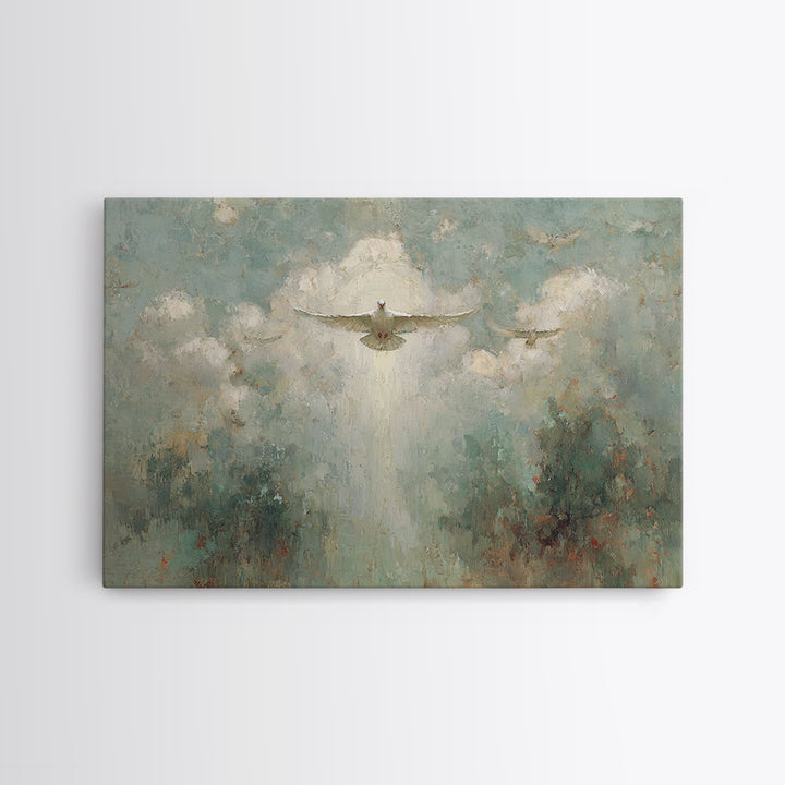 Spirit Of Peace | Framed Canvas Print | Christian Wall Art | Christian Art Canvas | Christian Painting | Christian Christmas Art | Christia