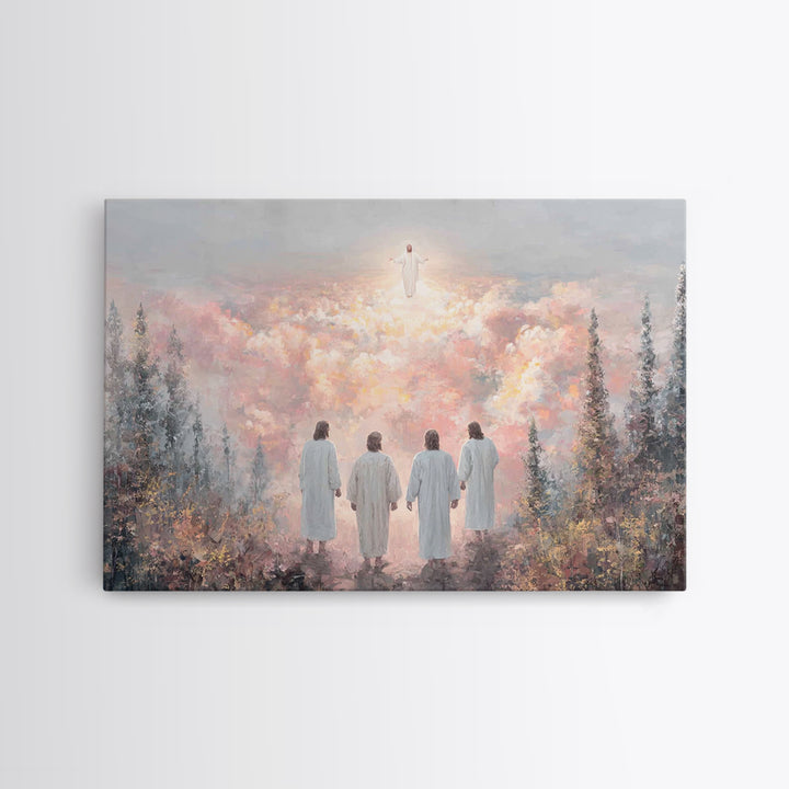 Ascension Wonder | Framed Canvas Print | Christian Art Work | Christian Art Canvas | Modern Christian Art | Jesus Painting | Christian Wall