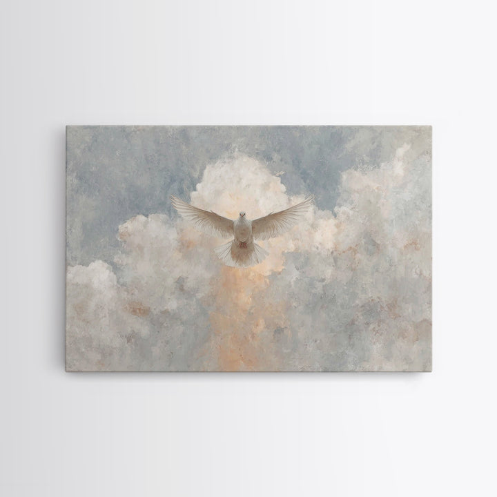 Clouds Of Glory – Framed Canvas Print – Christian Art Print – Christian Wall Art – Jesus Painting – Christian Christmas Art – Christian Dec