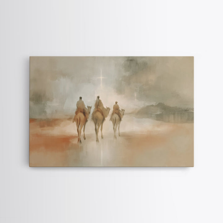 Threefold Star Path – Framed Canvas Print – Christmas Art – Christian Wall Art – Christian Art Canvas – Christian Christmas Art – Jesus Pai