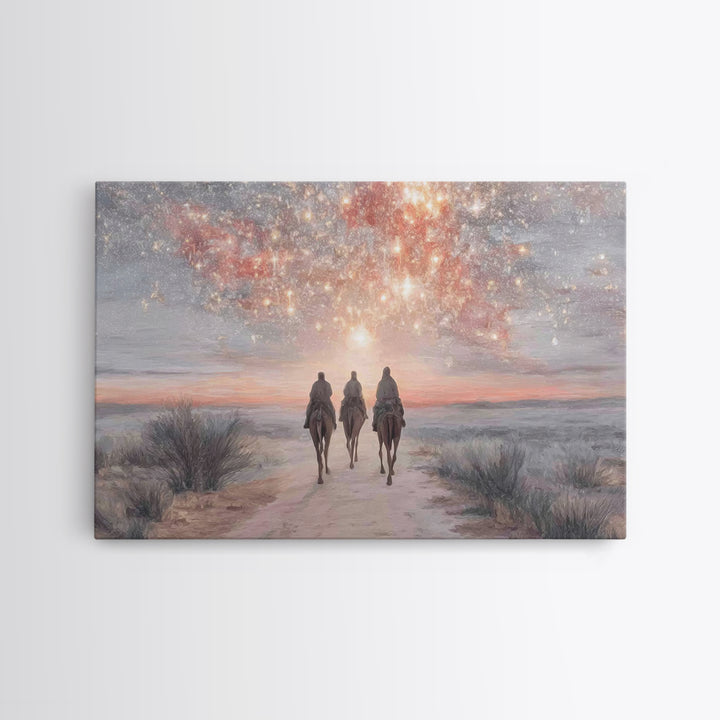 The Guiding Star – Framed Canvas Print – Christian Wall Art – Christian Art Canvas – Christian Christmas Art – Xmas Art