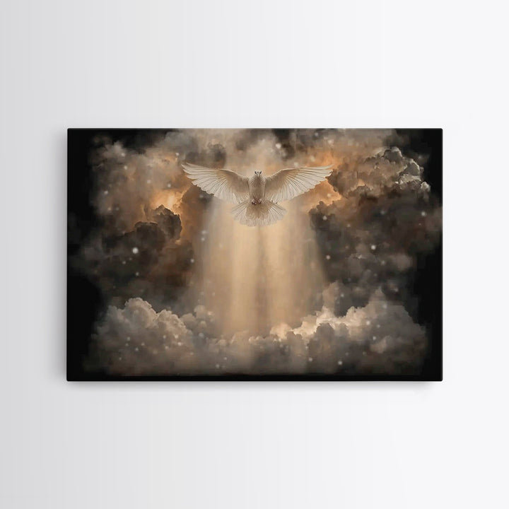 Heavenly Descent – Framed Canvas Print – Christian Wall Art – Christian Art Canvas – Christian Christmas Art – Jesus Painting