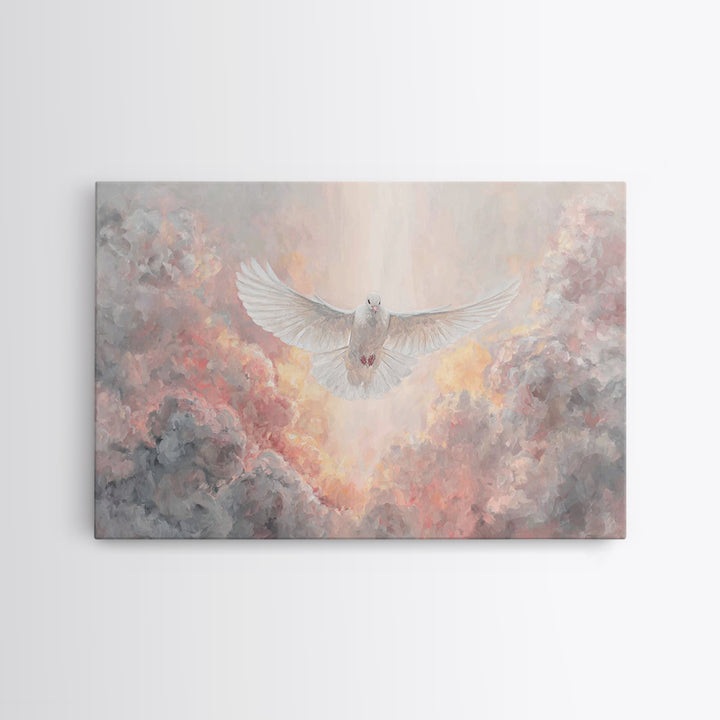 Dove Of Peace | Framed Canvas Print | Christian Art Canvas | Christian Wall Art | Christmas Art | Christian Christmas Art | Christian Decor