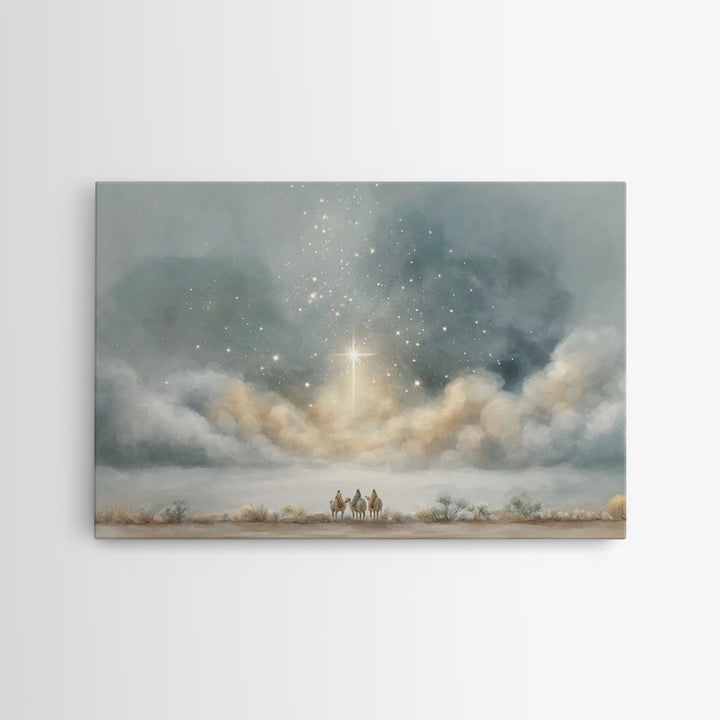 Night Of Wonder | Framed Canvas Print | Christian Wall Art | Christian Christmas Art | Christmas Canvas Wall Art | Christian Art Canvas
