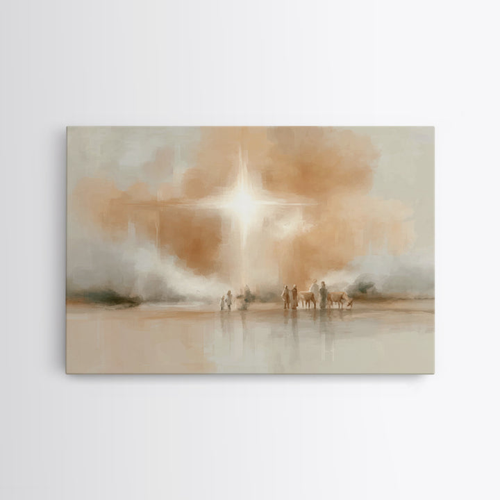 Star Of Promise | Framed Canvas Print | Christian Christmas Art | Christmas Wall Art | Christian Art Canvas | Christmas Art Work