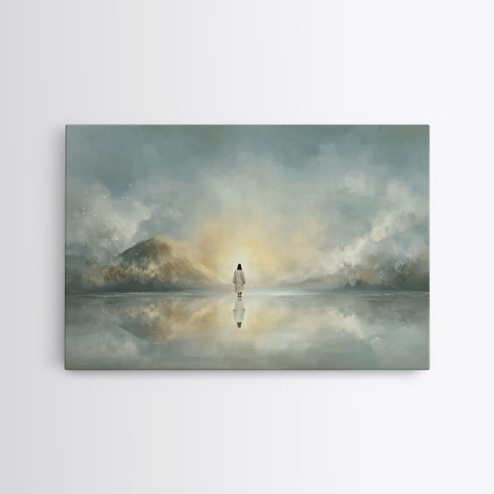 Radiant Horizon – Framed Canvas Print – Christian Art Canvas – Jesus Painting – Christian Wall Art – Modern Christian Art