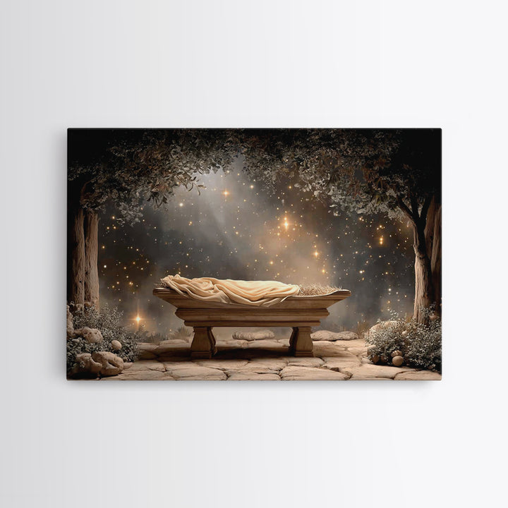 Starborn Peace – Framed Canvas Print – Christian Art Canvas – Christmas Wall Art – Christian Christmas – Jesus Christmas Art – Christian De