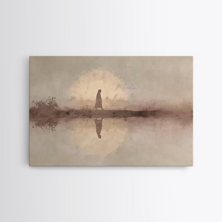 Solitude Of Faith – Framed Canvas Print – Christian Wall Art – Christian Art Canvas – Jesus Painting – Christian Gift Ideas – Christmas Art