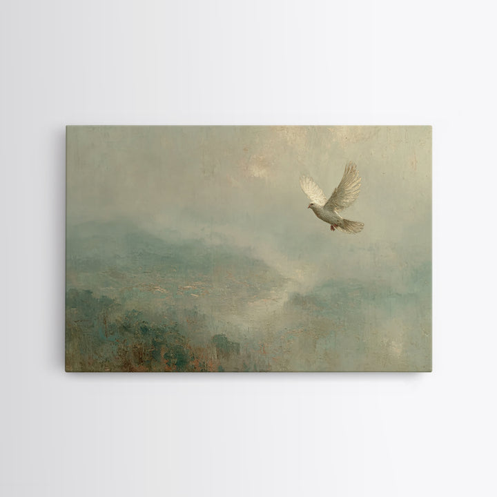 Wings Of Peace | Framed Canvas Print | Christian Wall Art | Christian Art Print | Christian Decor | Christmas Wall Art | Christian Art Canv