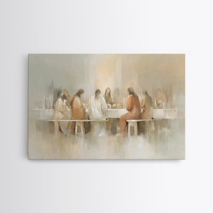 Sacred Table Moment | Framed Canvas Print | Christian Art Canvas | Christian Wall Art | Modern Christian Art | Christian Painting | Christi