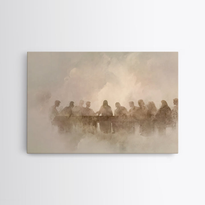 Clouded Communion Stillness – Framed Canvas Print – Christian Art Canvas – Christian Wall Art – Subtle Christian Art – Christian Painting –