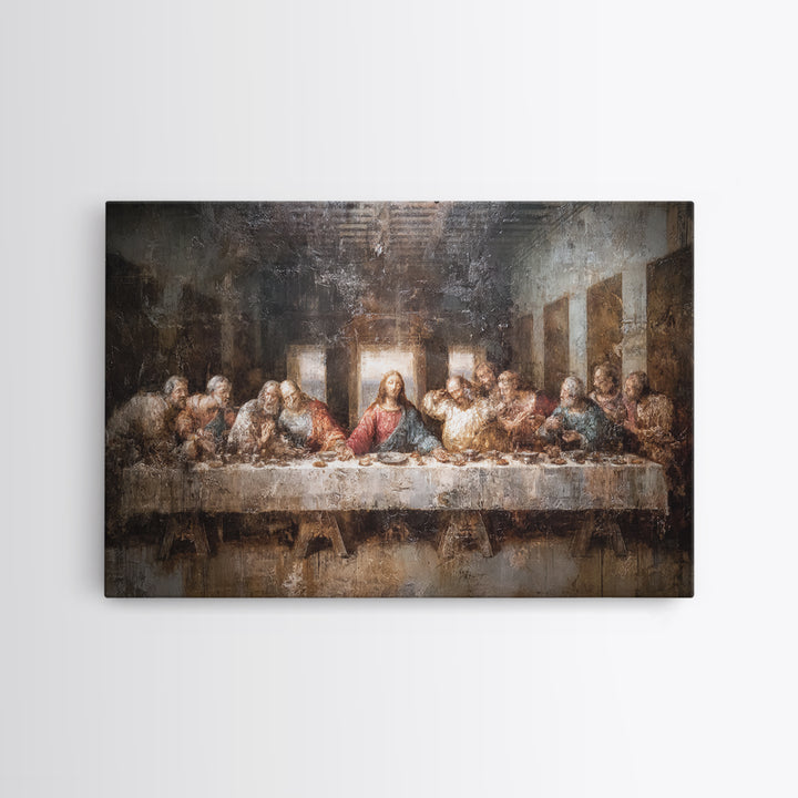 Sacred Supper Legacy – Framed Canvas Print – Christian Wall Art – Christian Art Canvas – Vintage Christian Art – Christian Painting – Chris