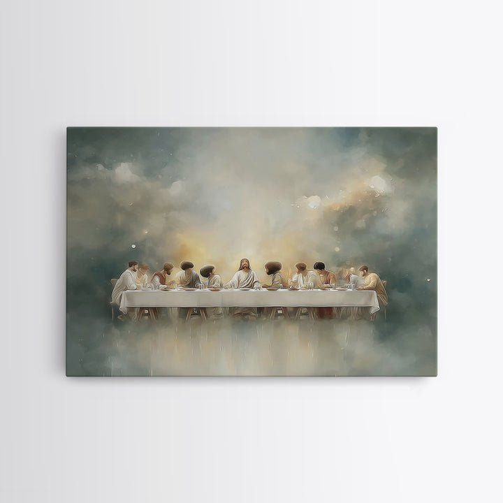 Sanctuary Gathering | Framed Canvas Print | Christian Art Canvas | Christian Wall Art | Christian Christmas | Jesus Painting | Christian Gi