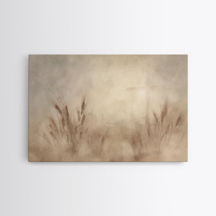 Table Of Grace - Framed Canvas Print - Christian Art Print - Christian Wall Art - Jesus Painting - Christian Christmas Art - Christian Deco