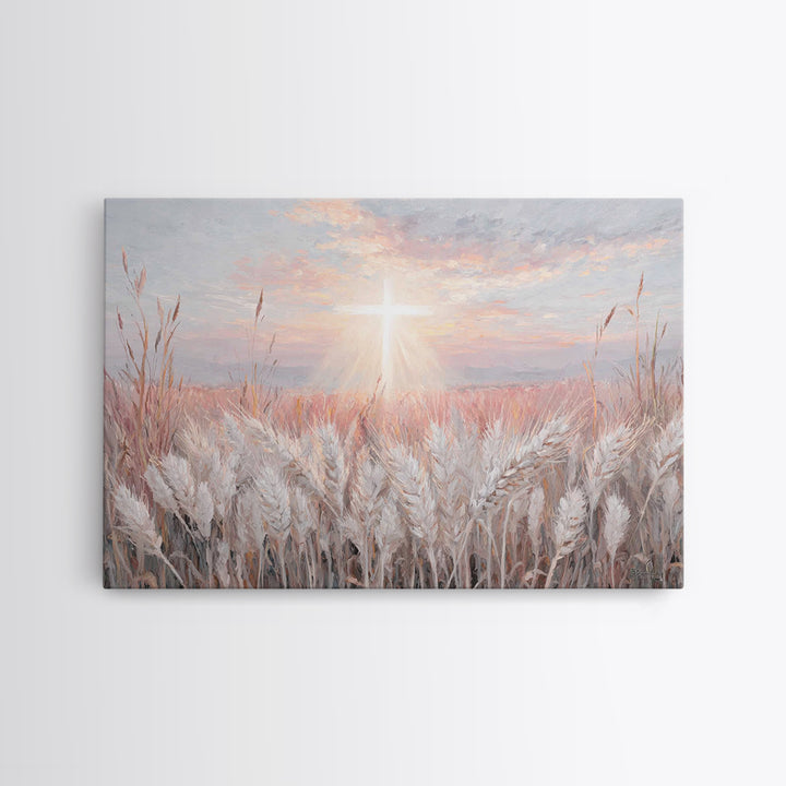Field Of Hope – Framed Canvas Print – Christian Art Canvas – Christian Wall Art – Christian Christmas – Jesus Painting – Christian Gift