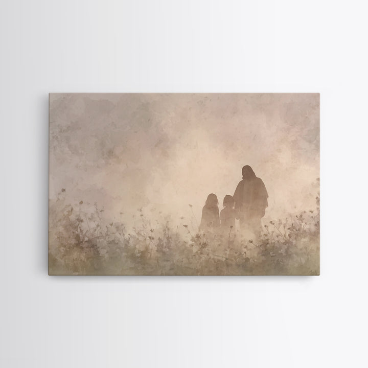 Ancient Watcher – Framed Canvas Print – Christian Art Painting – Large Jesus Wall Art – Christian Christmas Art – Christian Decor