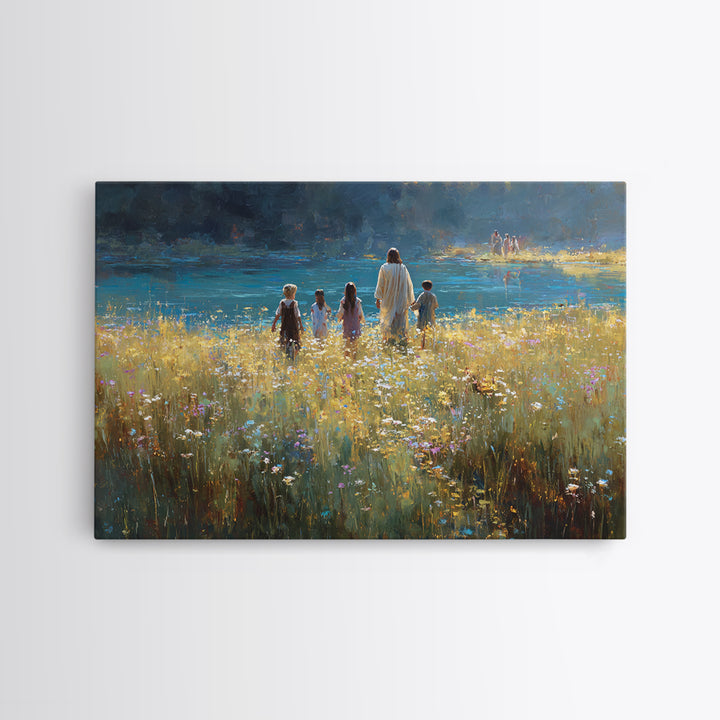 Dawn Of Peace – Framed Canvas Print – Christian Art Work – Jesus Painting Canvas – Christian Gift Ideas – Christmas Canvas Wall Art
