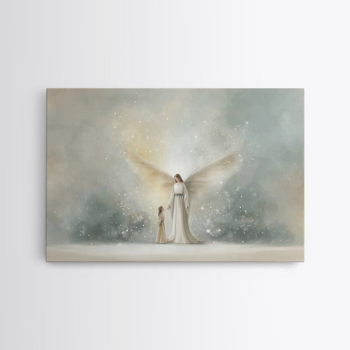 Heavenly Child – Framed Canvas Print – Christian Wall Art – Jesus Painting – Christian Art Canvas – Christian Christmas Art – Christian Gif