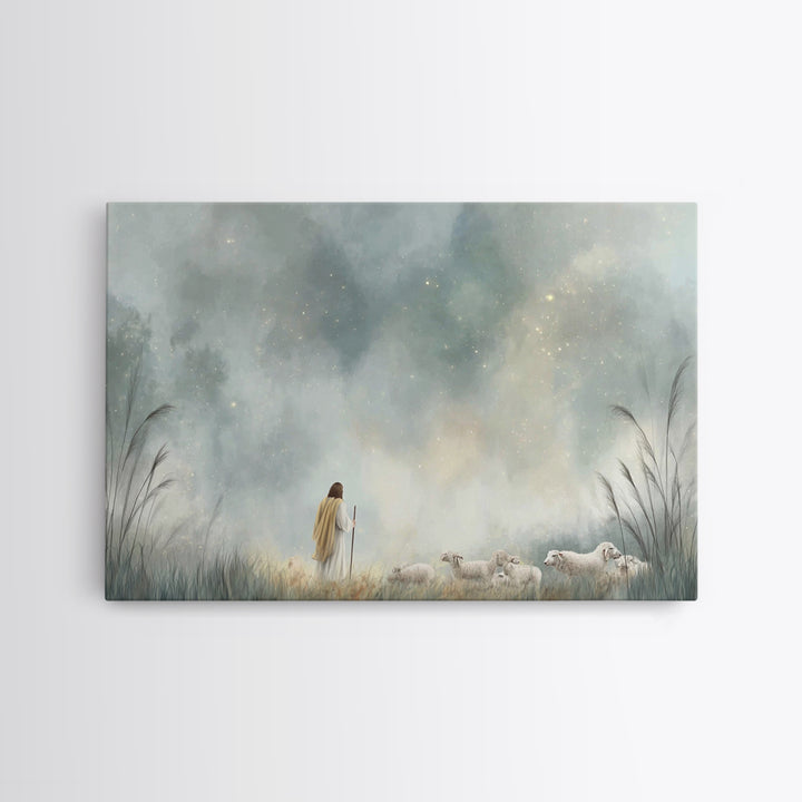 Cross On The Hill – Framed Canvas Print – Christian Wall Art – Christmas Art Prints – Christian Art Canvas – Subtle Christian Art