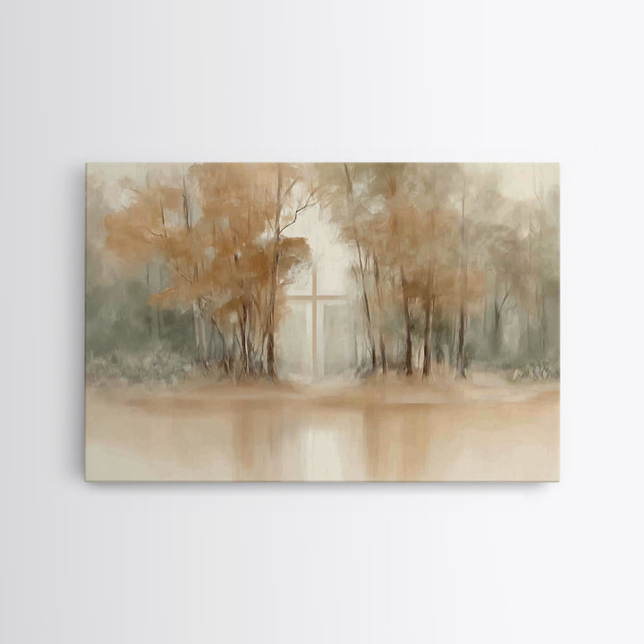 Guided Morning, Framed Canvas Print, Christian Art Canvas, Large Jesus Painting, Christian Gift Ideas, Christmas Wall Art