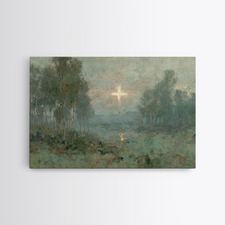 Sacred Silhouette – Framed Canvas Print – Christian Art – Christian Wall Art – Minimalist Christian Art – Jesus Painting – Christian Art Ca