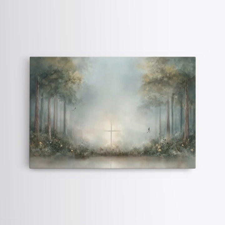 Holy Supper Glow – Framed Canvas Print – Christian Art Canvas – Jesus Painting – Christian Wall Art – Christian Christmas Art – Vintage Chr