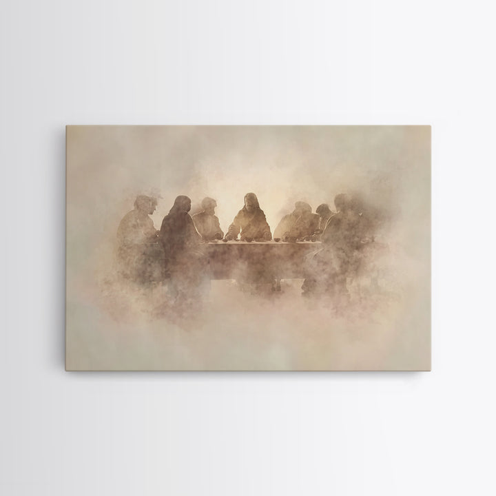 Gentle Flock Calm, Framed Canvas Print, Christian Wall Art, Christian Art Canvas, Subtle Christian Art, Christmas Art, Christian Decoration