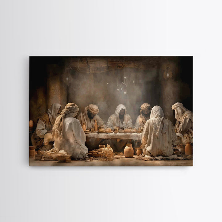 Starry Flock Night, Framed Canvas Print, Christian Wall Art, Christian Art Canvas, Christmas Art Prints, Christian Christmas Art, Subtle Ch