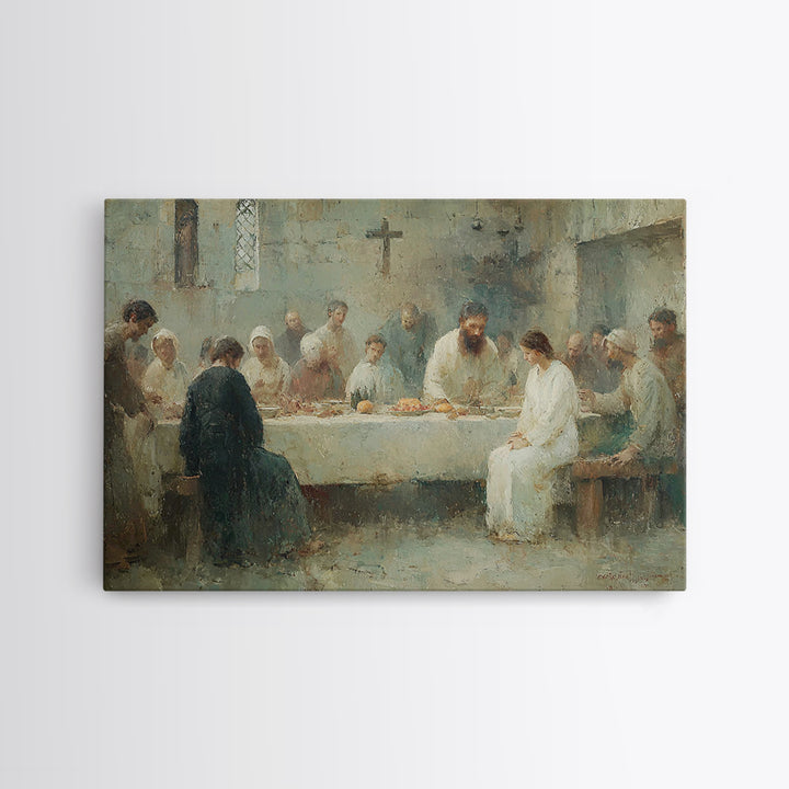 Pasture Morning Walk | Framed Canvas Print | Christian Art | Christian Wall Art | Christian Art Canvas | Moody Christian Art | Christian Gi
