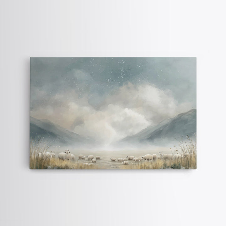 Forest Path Hope – Framed Canvas Print – Jesus Painting – Christian Art Canvas – Christian Wall Art – Moody Christian Art – Christian Gift