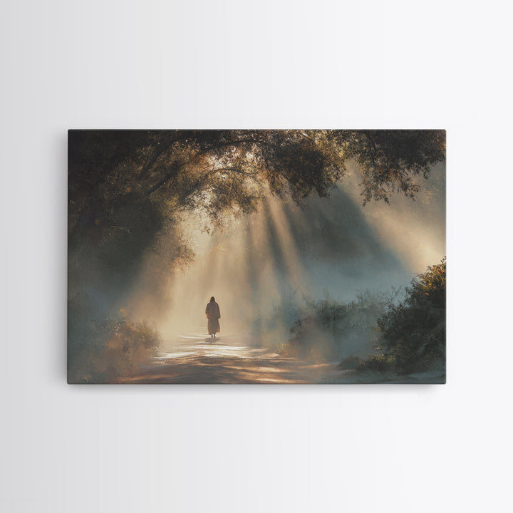 Little Lamb Peace | Framed Canvas Print | Christian Art Print | Christmas Wall Art | Christian Christmas Decor | Christian Painting | Chris