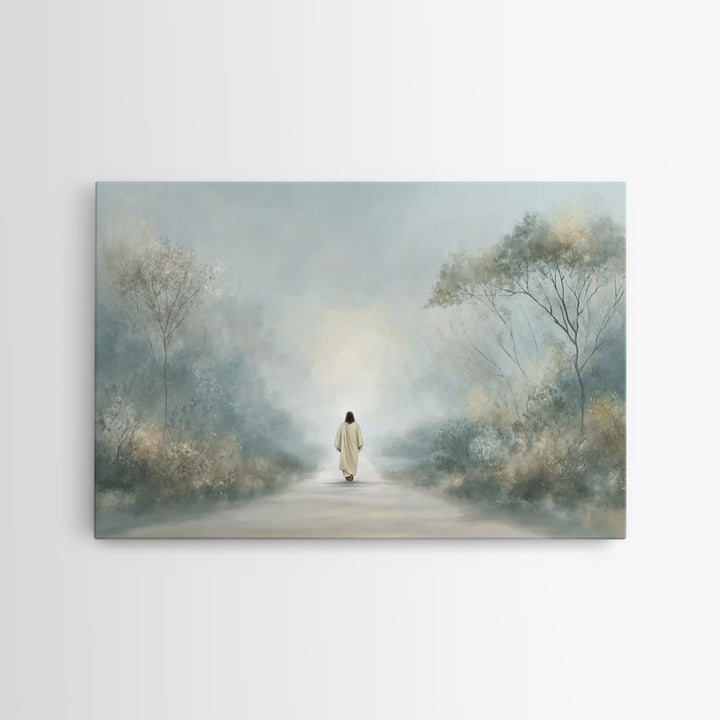 Soft Shepherd Calm – Framed Canvas Print – Christian Art Print – Christian Christmas Art – Jesus Wall Art – Minimalist Christian Art – Chri