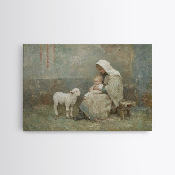 Heaven’s Gentle Walk | Framed Canvas Print | Jesus Painting | Christian Wall Art | Christian Art Canvas | Christian Art | Christian Gift Id