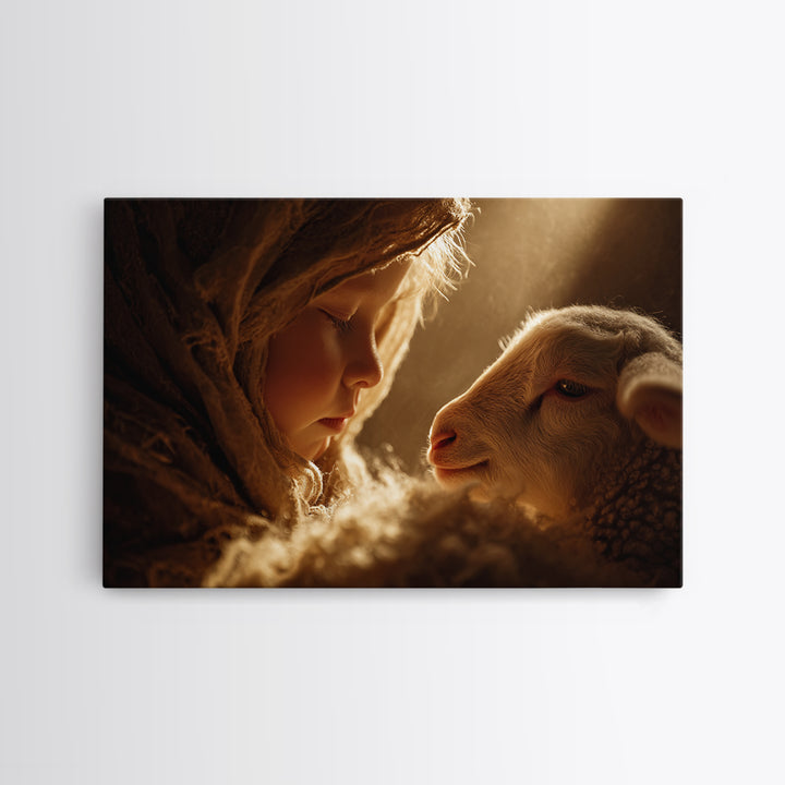 Garden Day Of Peace – Framed Canvas Print – Christian Art – Christian Art Canvas – Christian Wall Art – Jesus Painting – Vintage Christian