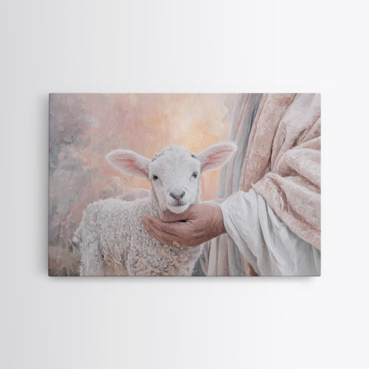Soft Meadow Guidance – Framed Canvas Print – Christian Art – Jesus Painting – Christian Art Canvas – Christian Wall Art – Christian Art Pri