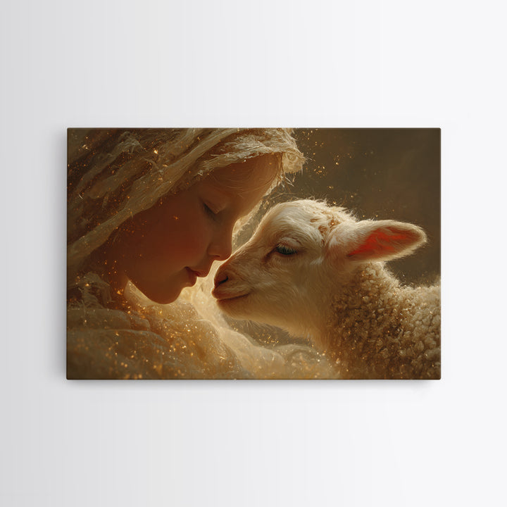 Field Of Gentle Mercy – Framed Canvas Print – Christian Art Canvas – Christian Wall Art – Christian Art – Jesus Painting – Subtle Christian