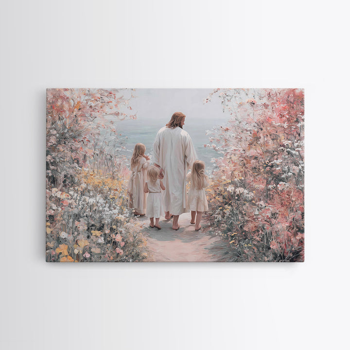 Heavenly Watcher, Framed Canvas Print, Christian Art Print, Christian Wall Art, Christmas Art Framed, Unique Christian Art, Christian Gift