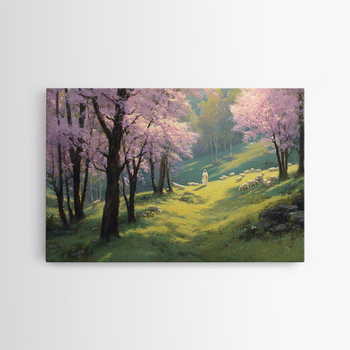 Walking In Faith – Framed Canvas Print – Christian Art Canvas – Christian Wall Art – Abstract Christian Art – Minimalist Christian Art – Ch