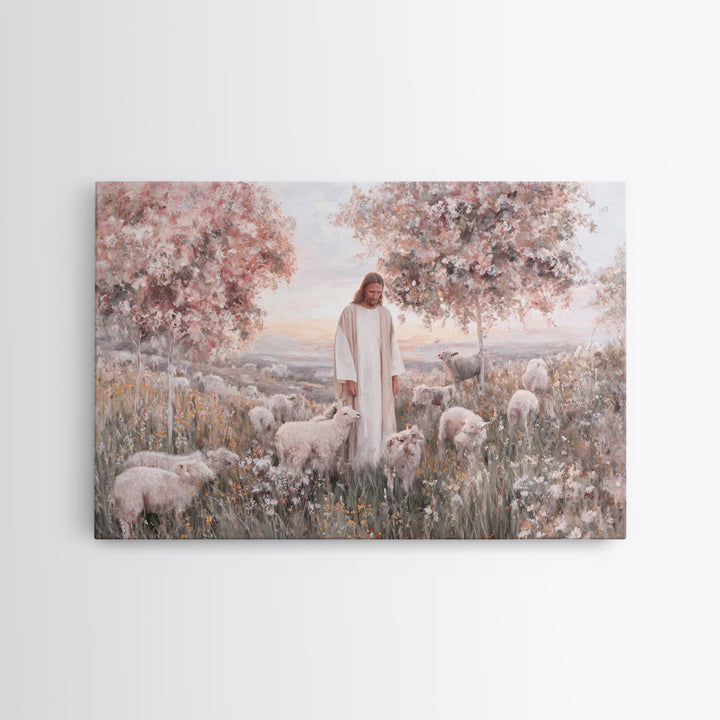 Holy Gathering – Framed Canvas Print – Christian Christmas Art – Vintage Christian Art – Christian Wall Art – Christmas Canvas Wall Art – C