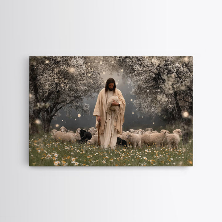 Cross Of Dawn – Framed Canvas Print – Christian Wall Art – Christian Art Canvas – Christian Painting – Modern Christian Art – Christian Chr