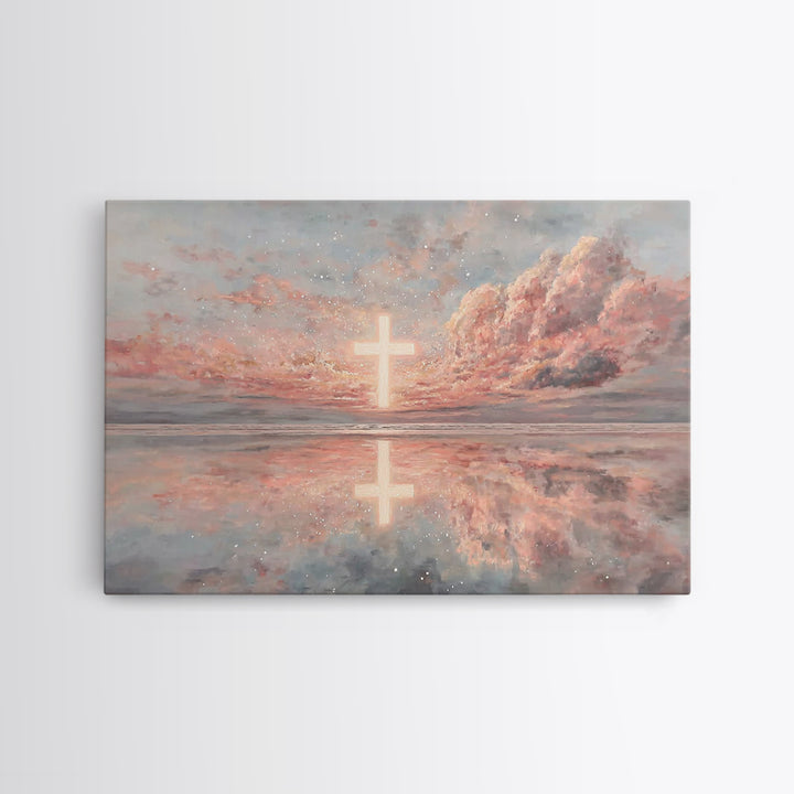 Cave Of New Light – Framed Canvas Print – Christian Christmas Art – Christian Art Painting – Framed Christian Art – Christmas Wall Art – Ch