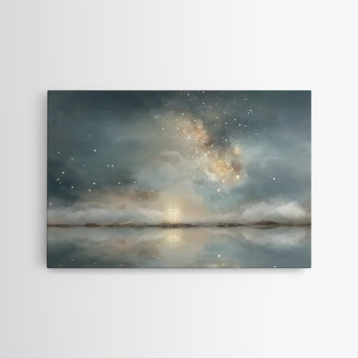 Childlike Wonder – Framed Canvas Print – Christian Art Print – Christian Wall Art – Christmas Art Prints – Christian Art Canvas – Christian