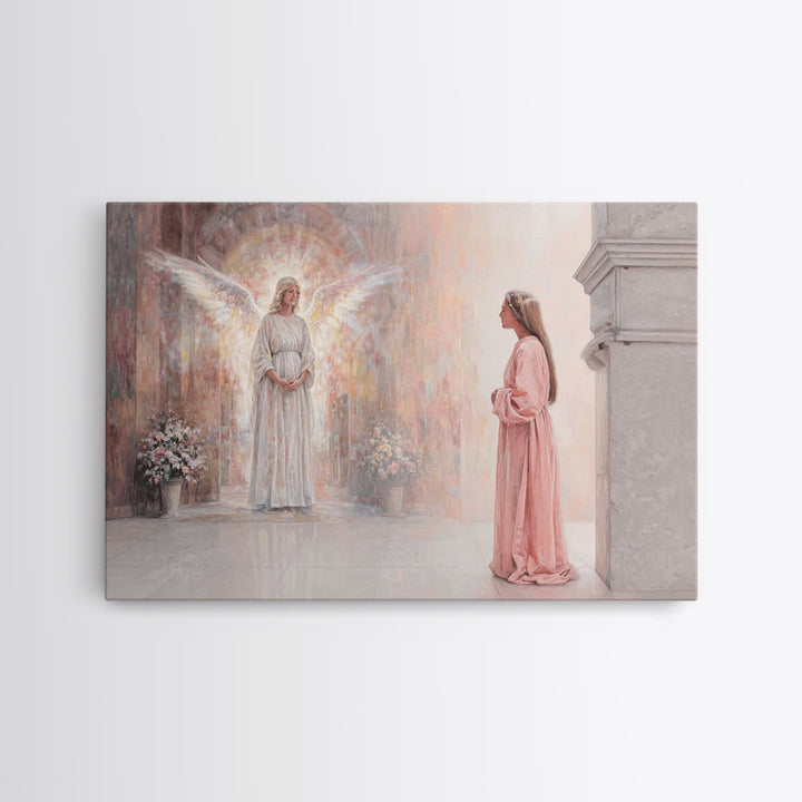 Radiant Messenger | Framed Canvas Print | Christian Art Canvas | Christian Decor | Modern Christian Art | Christian Wall Art | Christmas Ar