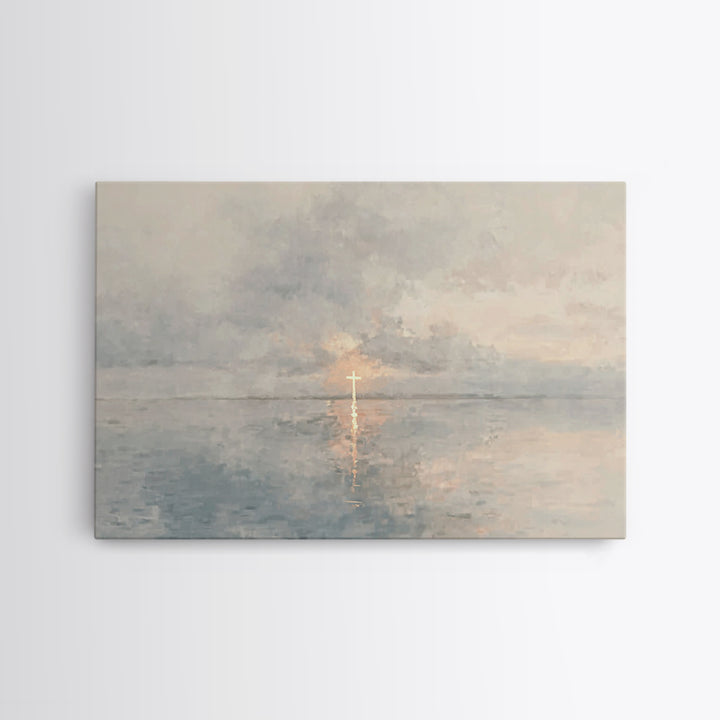 Heaven’s Quiet Manger – Framed Canvas Print – Christian Wall Art – Christian Art Canvas – Christmas Art – Christian Art Print – Christian C