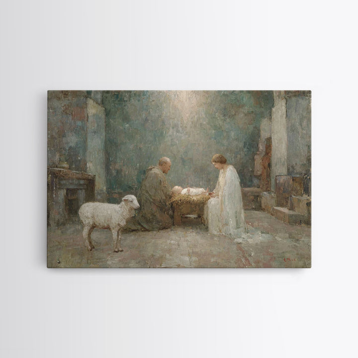 Soft Crosslight – Framed Canvas Print – Minimalist Christian Art – Christian Art Canvas – Christian Wall Art – Abstract Christian Art – Chr