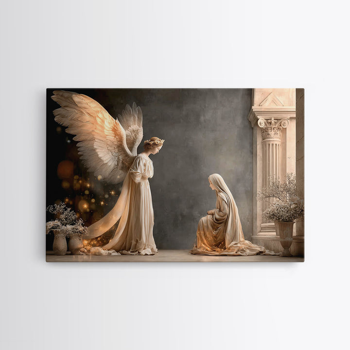 Light of Grace, Framed Canvas Print, Christian Art Canvas, Christian Wall Art, Subtle Christian Art, Christian Christmas Art, Christian Gif